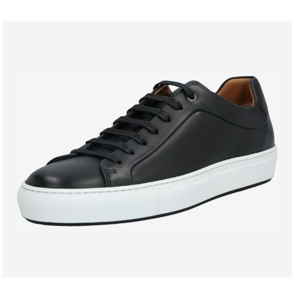 Hugo Boss Black Leather Sneakers - New Size 7 - Picture 1 of 14